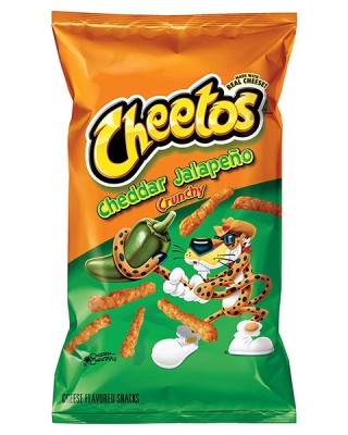 Cheetos Cheddar Jalapeno Crunchy CHEESE FLAVORED SNACKS 226.8g (8OZ.) x 10